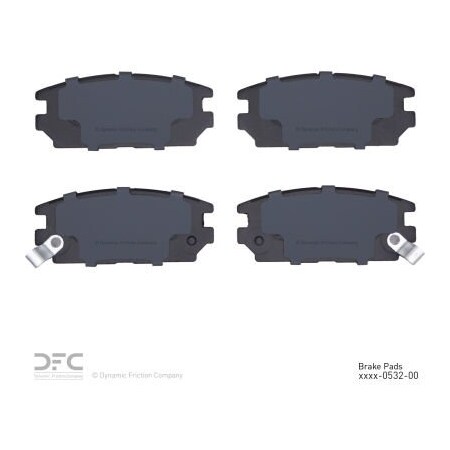 Dynamic Friction Co DFC 3000 Semi-Metallic Brake Pads - 1311-0532-00